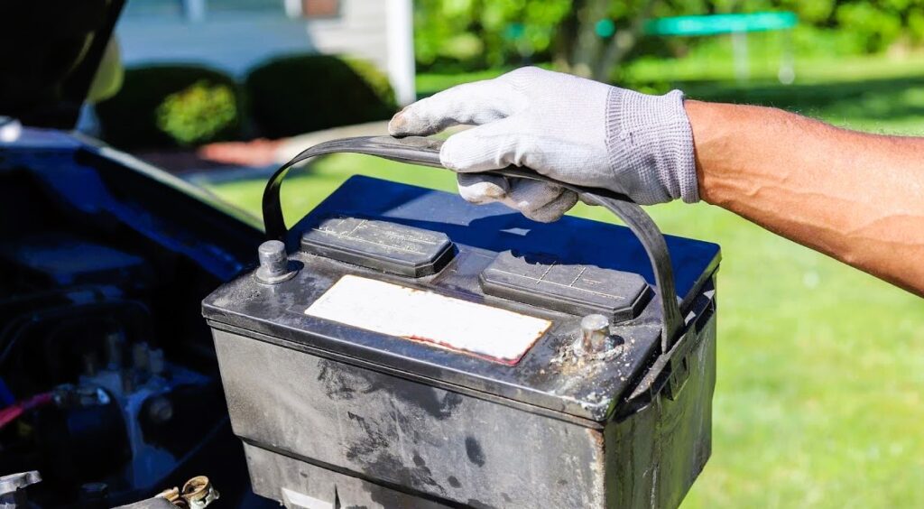 clean car battery at home