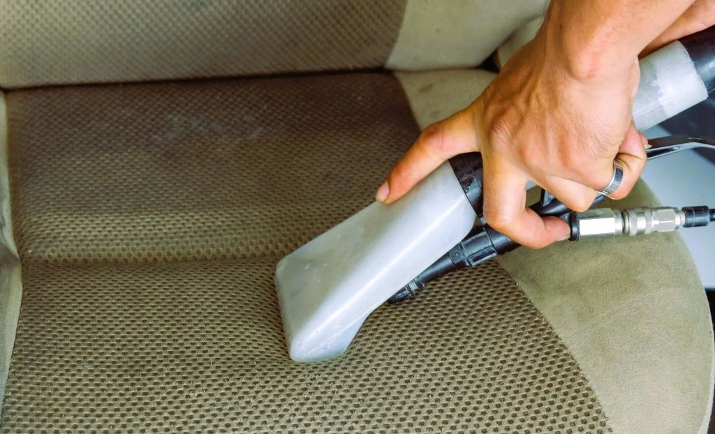 how to clean fabric car seats without leaving water stains