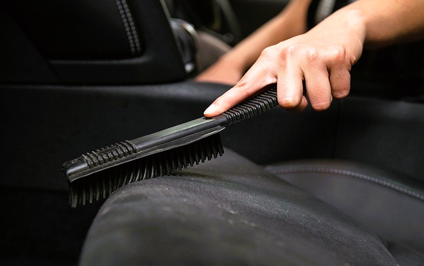how to get dog hair out of car